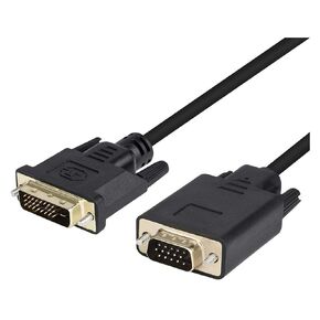 1.8M Video Cable DVI 24+1Pin to VGA 15pins Cable to Connect PC Monitor Screen Projector and TV Screen DVI Cable to VGA Cable