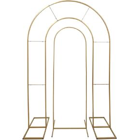 2 Gold Metal Round Top Wedding Arch Chiara Backdrop Stands Wedding Birthday Events Reception Catering Party Home Decorations Supplies