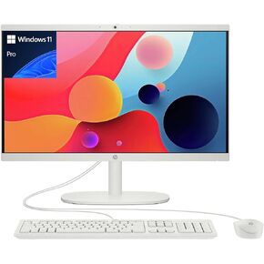 HP 2023 21.5 inch AIO Desktop, Intel Celeron J4025 Processor, Intel UHD Graphics 600, 20GB RAM, 1TB PCIe SSD, Windows 11 Home, White, Z&O Accessories