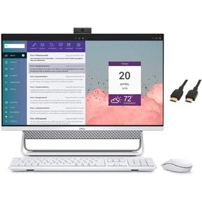 Dell Inspiron 27" FHD 2021 Black Touch All-in-One with Bipod Stand Computer, 4 Core Intel Core i5-10210U 1.60 GHz, 16GB RAM, 1TB SSD+1TB HDD,No DVD,Webcam,Bluetooth,HDMI,Windows 10,ROKC HDMI Cable