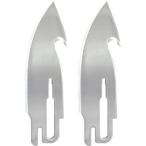 Havalon Talon Hunt Partially Serrated Blade, 3in, Silver, 2-Pack, HSCGXT2