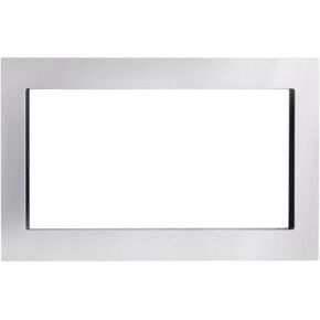 Pemberly Row 30 in. Built-in Stainless Steel Microwave Trim Kit in Silver