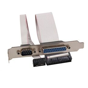 for PCI Slot Header Serial DB9 Pin COM with Parallel DB25 Pin LPT Cable with Bracket for Parallel LPT Printer COM Serial Port