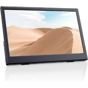 Portable Monitor, 11.6" HDMI USB-C IPS External Monitor Small, Built-in Dual Speakers Gaming for Laptop PC, Black