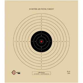 Official NRA Targets B-40/1, Air Pistol 10 Meter (33 Ft), Tag Board, 7" x 8", (100 Target Pack)