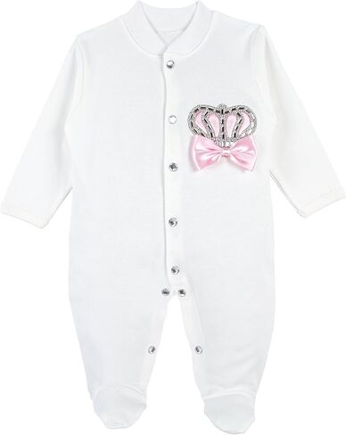 مجموعة هدايا Lilax Baby Girl Jewels Crown Layette مكونة من 4 قطع لعمر 0-3 أشهر باللون الوردي in Saudi Arabia