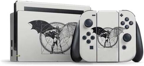 Skinit Skinit Gaming Gaming Skin متوافق مع حزمة Nintendo Switch - DC Comics Comics Batman Skeleton Diagram Design in Kuwait