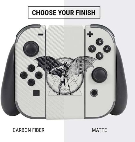 Skinit Skinit Gaming Gaming Skin متوافق مع حزمة Nintendo Switch - DC Comics Comics Batman Skeleton Diagram Design in Kuwait