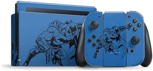 Skinit Skinit Gaming Gaming Skin متوافق مع حزمة Nintendo Switch - DC Comics Comics Batman Skeleton Diagram Design in Kuwait