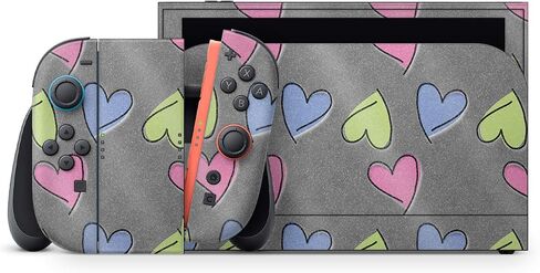 Glossy Glitter Gaming Skin Compatible with Nintendo Switch 2 Premium Kit - Girly - Premium 3M Vinyl Protective Wrap Decal Cover - Easy to Apply | Crafted in The USA by MightySkins in Saudi Arabia