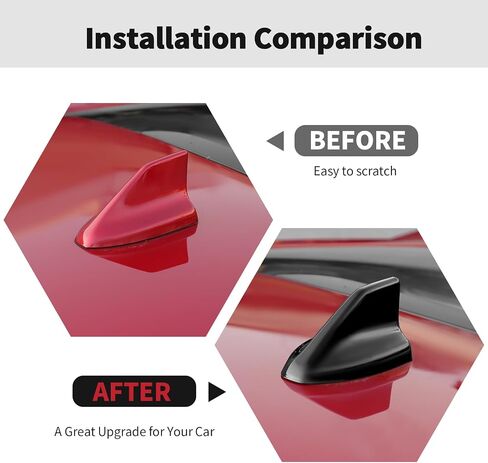 RT-TCZ Roof Antenna Cover Trim Decoration Exterior Accessories for Ford Mustang 2024 2025 (Black) in Kuwait