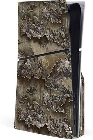 Skinit Decal Gaming Skin Compatible with PS5 Slim Disk Console - Officially Licensed Realtree Edge Camo Design in Saudi Arabia