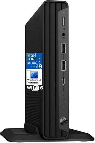 HP Elite Mini 800 G9 Elite Desk Business سطح المكتب كمبيوتر ، Gen Gen 14-Core I9-14900 حتى 5.8 جيجا هرتز ، 64 جيجا بايت DDR5 RAM ، 1 تيرابايت PCIE SSD ، WiFi 6 ، Bluetooth ، لوحة المفاتيح والفأر ، Windows 11 Pro (متجدد) in Kuwait