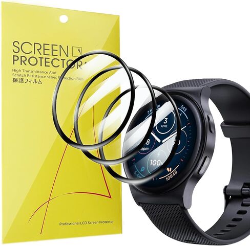 Compatible for Moto Watch 120 Screen Protector, [3 Pack] 3D Full Coverage PET Soft Screen Protector Film Compatible for Moto Watch 120 (3 Pack) in Saudi Arabia