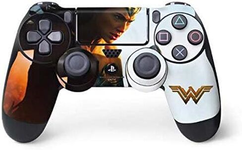 ألعاب Skinit Scenit Gaming Skin متوافقة مع وحدة تحكم PS4 - مرخص رسميًا DC Comics Wonder Woman Action تصميم ملصق in Kuwait
