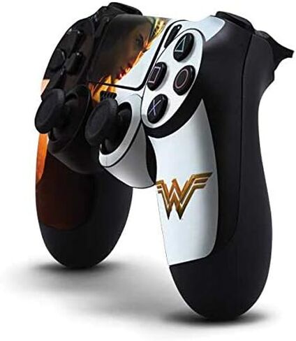 ألعاب Skinit Scenit Gaming Skin متوافقة مع وحدة تحكم PS4 - مرخص رسميًا DC Comics Wonder Woman Action تصميم ملصق in Kuwait