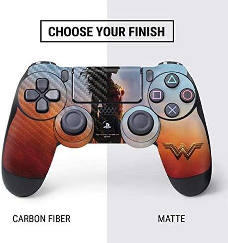 ألعاب Skinit Scenit Gaming Skin متوافقة مع وحدة تحكم PS4 - مرخص رسميًا DC Comics Wonder Woman Action تصميم ملصق in Kuwait