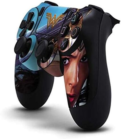 ألعاب Skinit Scenit Gaming Skin متوافقة مع وحدة تحكم PS4 - مرخص رسميًا DC Comics Wonder Woman Action تصميم ملصق in Kuwait