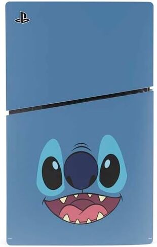 Skinit Decal Gaming Skin Compatible with PS5 Slim Disk Console - Officially Licensed Disney Lilo and Stitch Pineapple Stitch Design in Saudi Arabia