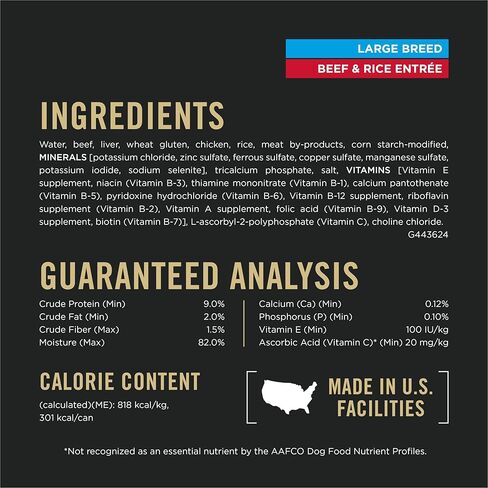 Purina Pro Plan Specialized Large Breed Chicken and Rice and Beef and Rice in Gravy 12ct High Protein Wet Dog Food Variety Pack - (12) 13 oz. Cans in Kuwait