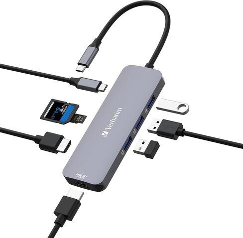 Verbatim USB-C Pro Multiport Hub 5 Port CMH-05, gray, 32151 in Saudi Arabia