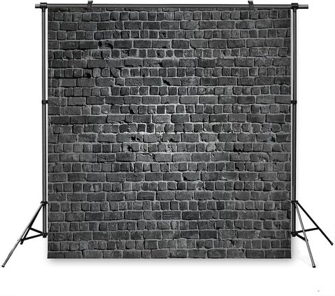 Black Brick Wall Photography Backdrop,Photo Studio Backdrop Podcast Studio Decor Studio Props 7x5FT in Saudi Arabia