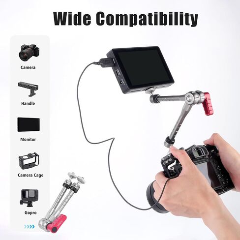 Came-TV 11" Magic Arm Ball Head Mount Adjustable Camera Mount with 360° Rotation, 1/4" Screw for DSLR Cameras, GoPr0, LED Lights, Car Motorcycle Vlogging 61016 in Saudi Arabia
