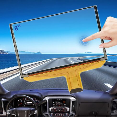 تم ترقية DJ080PA-01A Pigitizer Touch Screen البديل ، FIT GMC Sierra Yukon Canyon 2014-2017 Chevy Silverado Tahoe Suburban Colorado Chevrolet MyLink 8 بوصة اللمس in Kuwait