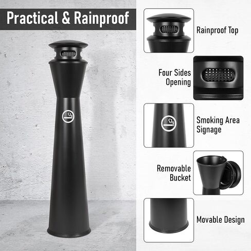 سلة المهملات التجارية في الهواء الطلق سلة المهملات الداخلية، سلة مهملات من الفولاذ المقاوم للصدأ المصقول ذات سعة عالية للمنزل، المرآب، موقع البناء، حمام السباحة، المكتب، المطعم in Kuwait