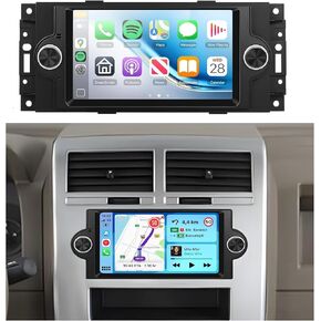 8Core 4GB+64GB,Radio for Dodge Ram 1500 2500 3500 (06-08) Durango (05-08) Chrysler 300 Touring/300C/300M (05-07),Android 13,Carplay Android Auto,6.2‘’ Touchscreen,5.0Bluetooth,GPS WiFi FM/RDS Camera
