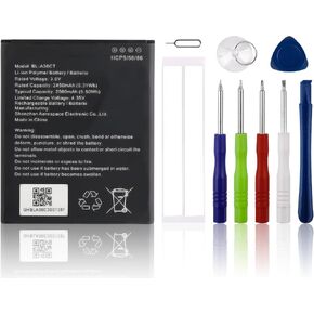 Rechargeable 0-Cycle Replacement Battery BL-A36CT Compatible with Cricket Debut Smart SL101AE with Tools