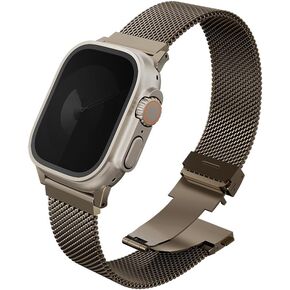 Dante Pro Band Mesh Steel Band متوافق مع Apple Watch 49/46/45/44mm (Ember Gold)