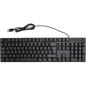 Ultra Slim Language 104 Keys Russian Keyboard, USB Wired Compact Computer Keyboard (Russian)