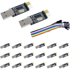 20 Pieces USB to Serial USB to TTL CH340 Module with STC Microcontroller Download Adapter