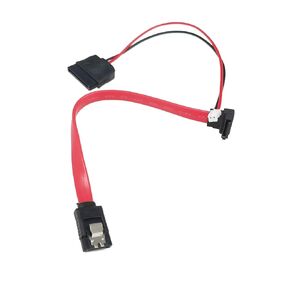 2Pin Female to SATA Power 90 Degree Data Cable for Computer PC Chassiss Host Case ITX Motherboard SSD HDD Hard Disk