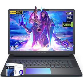 Alienware 16 Area-51 Gaming Laptop, Intel Ultra 9 275HX(Beats i9), NVIDIA RTX 5080 16GB GDDR7, 16" QHD+ 240Hz 3ms 500Nits, 4K Camera, WiFi 7, BT 5.4, 64 GB DDR5, 8 TB SSD, Windows 11 Pro, Office Pro