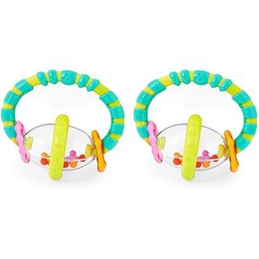 Bright Starts Grab & Spin Baby Rattle & BPA-Free Teether Toy, Ages 3 Months+ in Kuwait