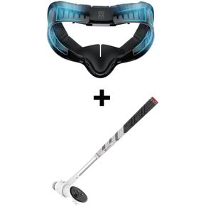 AMVR Ultra Breathable Facial Interface Face Pad Cover and Golf Club Attachment Compatible with Meta/Oculus Quest 3S Accessories