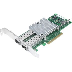 10Gb PCI-E NIC Network Card, Dual SFP+ Port, PCI Express Ethernet LAN Adapter Support Windows Server/Linux/VMware, Compare to Intel X520-DA2