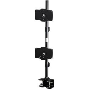 Mounts AMR2C32V: Large Vertical Dual Monitor Mount - Desk Clamp - Displays up to 2/Two 32 inch LCD/LED Screens, Black