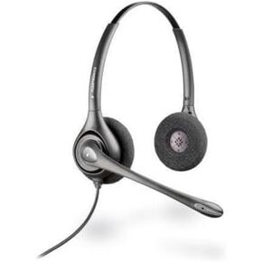 Poly HW261N Supraplus Binaural Dual Headset +Pouch TAA - Stereo - Wired - 125 Ohm - 100 Hz to 10 kHz - On-Ear - Binaural - Ear-Cup - Noise Cancelling, Electret Microphone