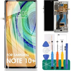 TFT for Samsung Note 10 Plus LCD Screen Replacement for Samsung Galaxy Note 10 Plus LCD Display for Galaxy SM-N975F, SM-N975U LCD Touch Screen Digitizer Assembly Repair Kits with Frame (Silver)