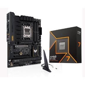 Micro Center AMD Ryzen 7 9700X CPU Processor with ASUS TUF Gaming B850-PLUS WiFi AM5 ATX Motherboard (DDR5, PCIe 5.0, 3X M.2, Wi-Fi 7, USB 20Gbps Type-C)