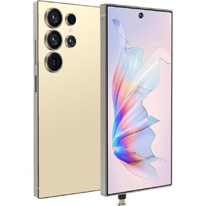 Echoamo S25 Ultra Cell Phone 5G Unlocked Phone,Smartphone with Tool Pen, Android 15.0 Cell Phone 8GB+256GB Dual SIM Dual Standby (Gold)