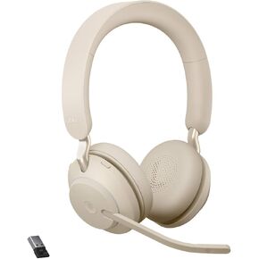 Jabra Evolve2 65 - USB-A MS Teams Stereo - Beige Wireless Headset/Music Headphones