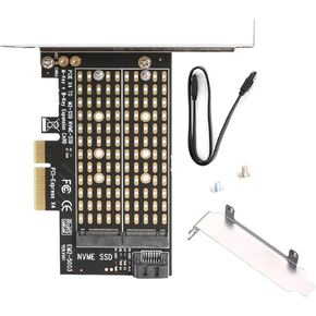 PCB + Metal Adapter Card for M.2 NGFF to Desktop PCIe x4 x8 x16 NVMe SATA SSD PCI Express, 8Gbps