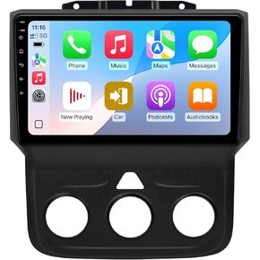For Dodge Ram Radio 2013-2019 1500 2500 3500 Stereo Built in Carplay/Android Auto 9 inch Head Unit 2G RAM 32G ROM with DSP BT GPS FM WiFi Manual AC only