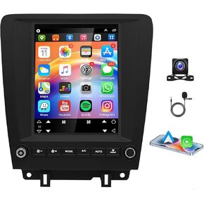 PHEZEN 9Inch Car Stereo Radio Compatible for Ford Mustang 2010 2011 2012 2013 2014 Android13 Touchscreen with Car-Play Android Auto GPS Navigation AHD Camera Mic 4+64G