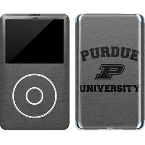 Skinit Decal MP3 Player Skin Compatible with iPod Classic (6th Gen) 80GB - Officially Licensed College Purdue Grey Logo Design