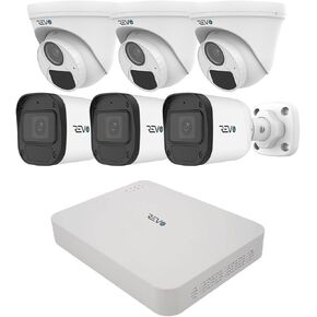 Ultra Blue Series 8ch 4K Poe H.265 NVR ، 2TB و 6X 5 MEGAPIXEL كاميرات الأشعة تحت الحمراء/الخارجية مع ميكروفون مدمج-وصول عن بُعد عبر الكمبيوتر الشخصي ، MAC والهاتف (لا توجد رسوم شهرية)